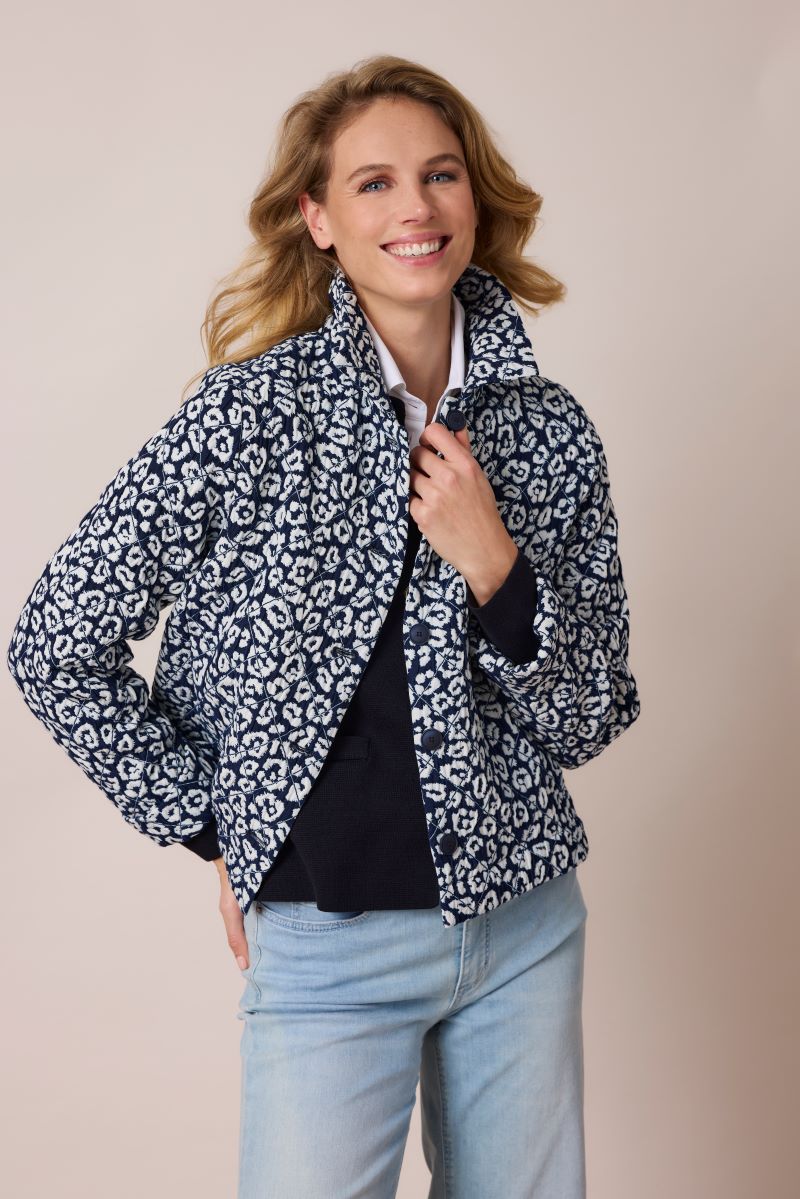 Olana Blazer Blauw Print