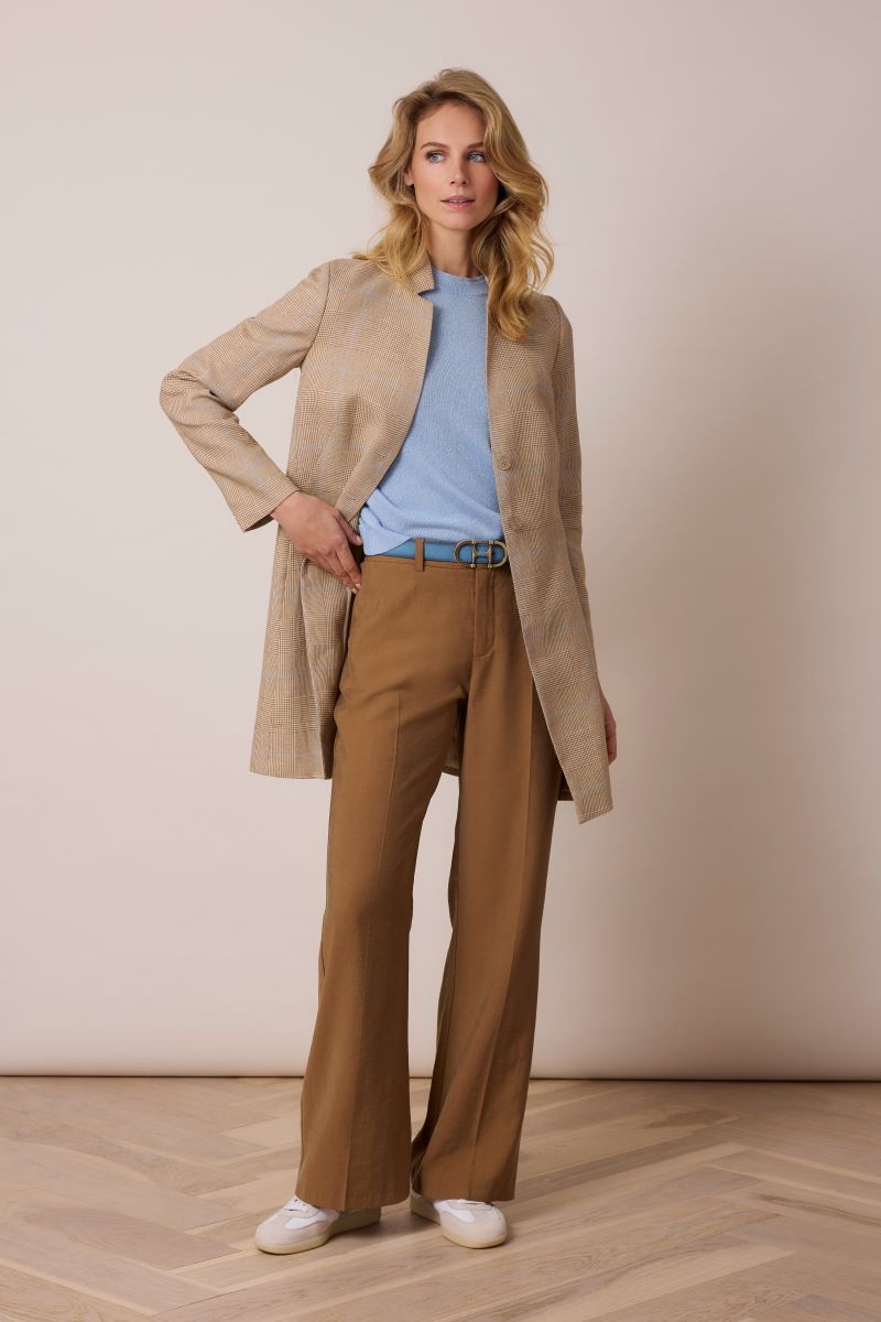 Isabel Blazer Bruin Ruit