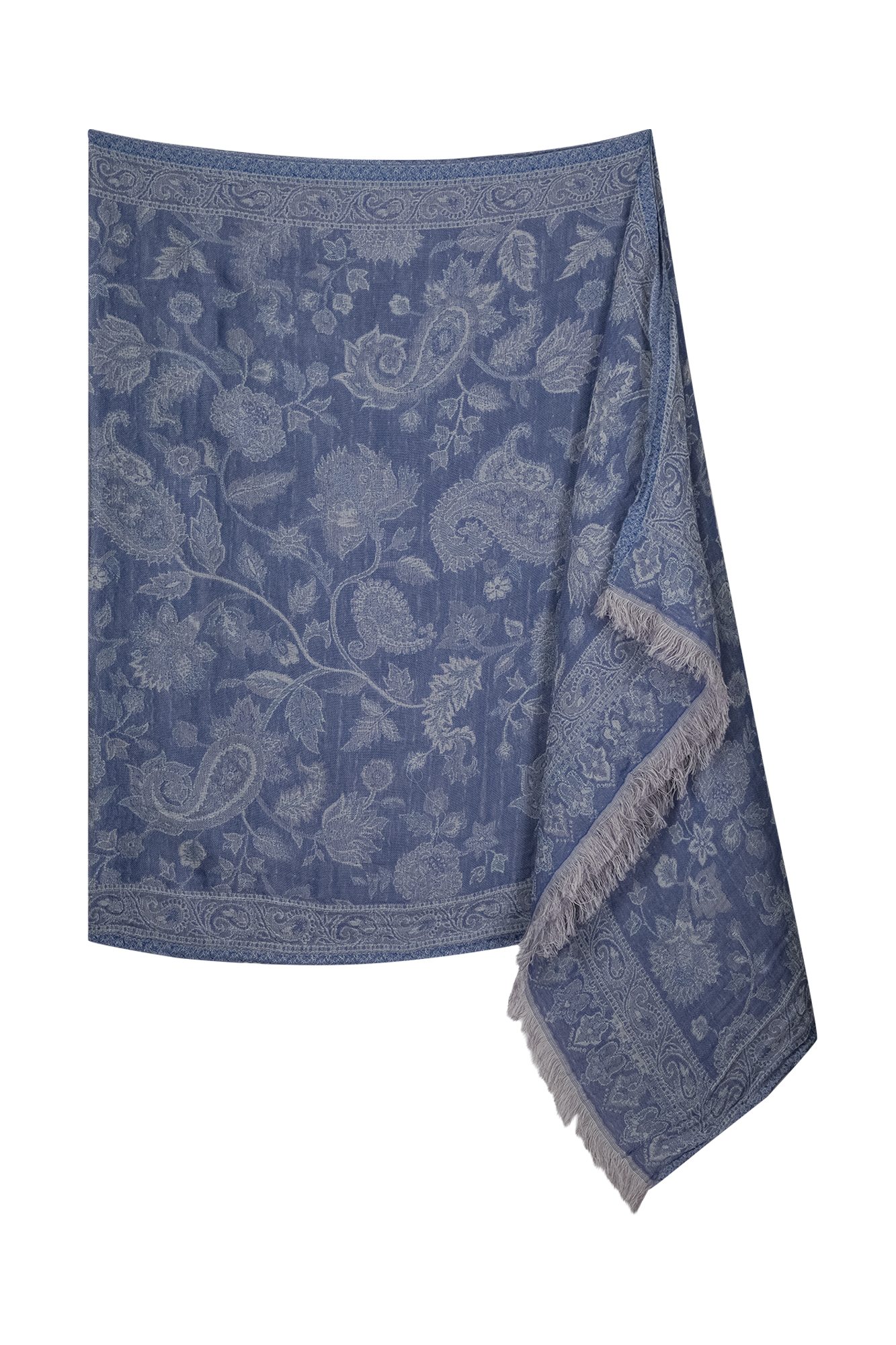 Emilia Shawl Blauw Print