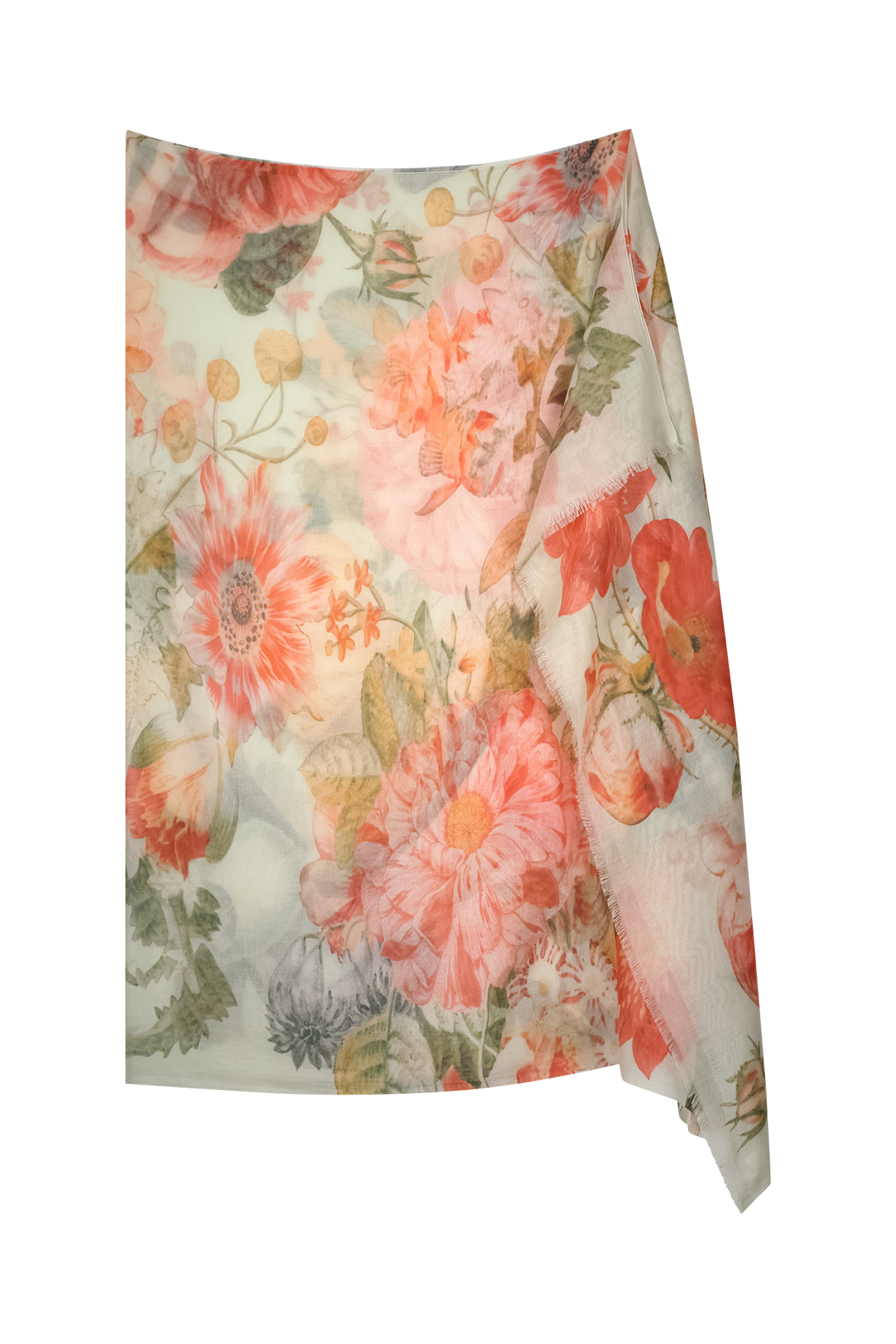 Eloise Shawl Off-white Print