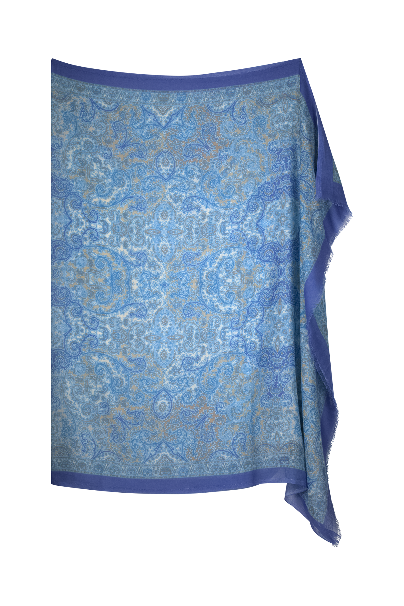 Edine Shawl Blauw Print